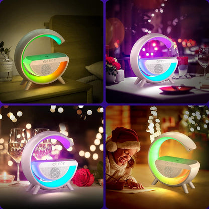 Wireless Charging Atmosphere Lamp with Bluetooth Speaker Roposo Clout