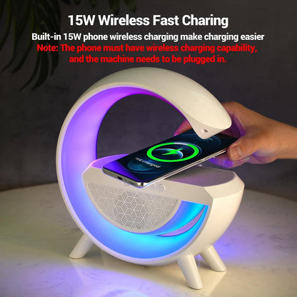 Wireless Charging Atmosphere Lamp with Bluetooth Speaker Roposo Clout