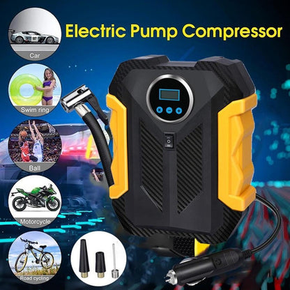 1618 Portable Electric Car Air Compressor Pump For Car And Bike Tyre