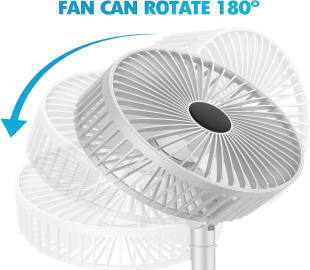 Retractable Desktop Folding Fan Mini Portable Desktop Fan Electric Fan for Home SourceInfi