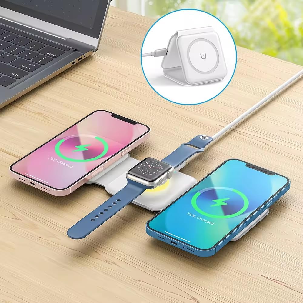 3 in 1 Wireless MagSafe charger ( Works with iOS and Android ) SourceInfi