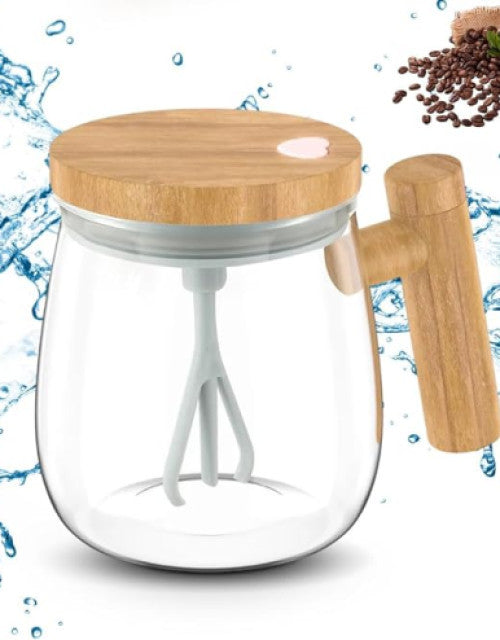 Electric High Speed Mixing Cup, 400ML Self Stirring Coffee Mug Waterproof Glass Cup