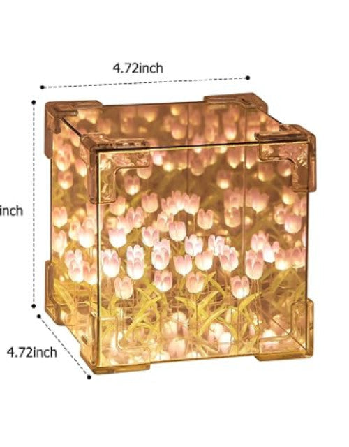 New Mirror Tulip Night Light, Tulip Flower Lamp