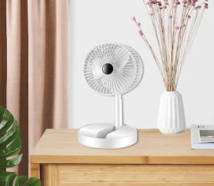 Retractable Desktop Folding Fan Mini Portable Desktop Fan Electric Fan for Home SourceInfi