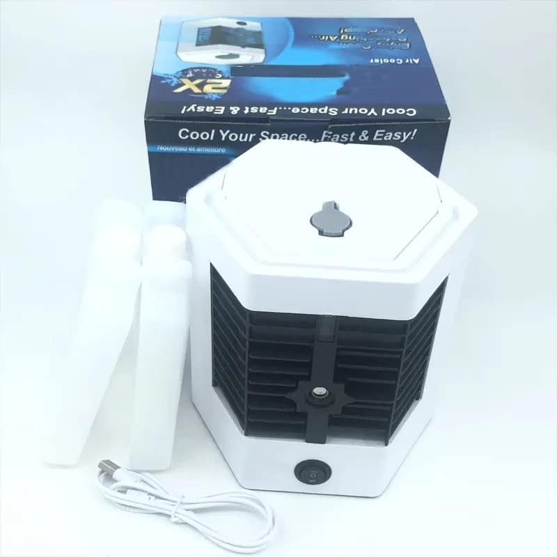 Mini Portable Air Cooler,Personal Space Cooler Easy to fill water, Air Conditioner Device SourceInfi