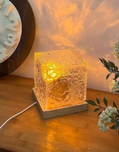 Rotating Water Ripple Night Light Aura Lamp