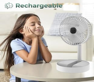 Retractable Desktop Folding Fan Mini Portable Desktop Fan Electric Fan for Home SourceInfi