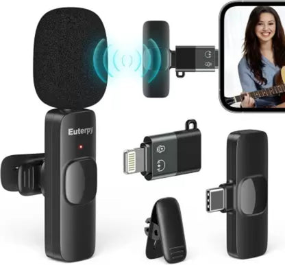 Wireless Microphone, Digital Mini Portable Recording Clip Mic SourceInfi